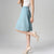 Chiffon Vintage Knee Length Elastic Waist Skirt