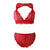 High Waist Sexy Lingerie Set Solid Seamless Brief Set