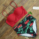 High Waist Swimsuit Striped Bikinis Women Beach Wear