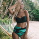 High Waist Swimsuit 2019 Black White Striped Bikinis Women Bandage Top Push Up Swimwear Female Bathing Suits Beach Wear Biquini