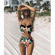 High Waist Swimwear 2019 New Leaf Print Bikinis Women Swimsuit Vintage Retro Bathing Suit Halter Biquini Maillot de bain femme