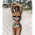 High Waist Swimwear Women Swimsuit 2018 Bikini Bandage Bikinis Set Padded Bathing Suit New Leaf Print Biquini Maillot de bain