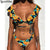 Hot Sale Off The Shoulder Print Ruffled Bikini Mujer 2018 New Sexy Swimwear Women Swimsuit Brazilian Bikini Set Thong Biquinis