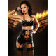 One Outfit Women Sexy Black Faux Leather Latex Teddy