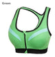 Hot Women Zipper Push Up Sports Bras Gym Fitness Athletic Running