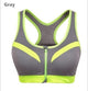 Hot Women Zipper Push Up Sports Bras Gym Fitness Athletic Running