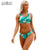 Two Pieces Bikinis Swimsuit Banana Leaf Print Tankini Sets Swimwear