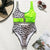 In-X Sexy Leopard one piece swimsuit One shoulder bikini 2019 High cut swimwear women monokini Padded bathing suit New bodysuit