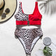 In-X Sexy Leopard one piece swimsuit One shoulder bikini 2019 High cut swimwear women monokini Padded bathing suit New bodysuit