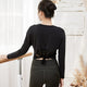 Long Sleeve Yoga Top Cut Out Open Back Yoga Shirts