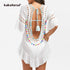 Sexy Crochet Beach Cover Up Open Back