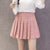 Korean Style Women Zipper High Waist Skirt School Girl Mini Skirt