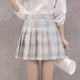 Korean Style Women Zipper High Waist Skirt School Girl Mini Skirt