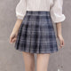 Korean Style Women Zipper High Waist Skirt School Girl Mini Skirt