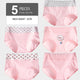 LANGSHA 5Pcs Women Panties Lady Cotton Underwear Girls Breathable Seamless High Waist Briefs Women Cute Sexy Lingerie Intimates