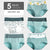 LANGSHA 5Pcs Women Panties Lady Cotton Underwear Girls Breathable Seamless High Waist Briefs Women Cute Sexy Lingerie Intimates