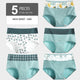 LANGSHA 5Pcs Women Panties Lady Cotton Underwear Girls Breathable Seamless High Waist Briefs Women Cute Sexy Lingerie Intimates