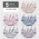 LANGSHA 5Pcs Women Panties Lady Cotton Underwear Girls Breathable Seamless High Waist Briefs Women Cute Sexy Lingerie Intimates