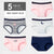 LANGSHA 5Pcs Women Panties Lady Cotton Underwear Girls Breathable Seamless High Waist Briefs Women Cute Sexy Lingerie Intimates