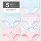 LANGSHA 5Pcs Women Panties Lady Cotton Underwear Girls Breathable Seamless High Waist Briefs Women Cute Sexy Lingerie Intimates