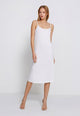 Black White Underdress Solid Intimates Spaghetti Vest Dress