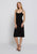 Black White Underdress Solid Intimates Spaghetti Vest Dress