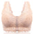 Lace Sexy Bra Gather Front Zipper Bras For Women Wireless