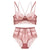Lace ultrathin brassiere and waist-high panties push up beauty back pack women sexy underwear lingerie bra set transparent