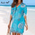 Lace up V-neck Beach Dress Hollow Beach Cover Up