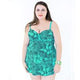Plus Size Two Piece Swimsuit Women Swimdress Floral Skirt