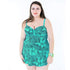 Plus Size Two Piece Swimsuit Women Swimdress Floral Skirt