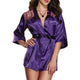 Lingerie Nightwear Robe Satin Lace Straight Dress