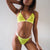 Bright Green Ladies Underwear Women Bra Set