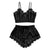 Lingerie Sexy Bra Set Women's Sleepwear Sleeveless Strap Lace Trim Satin Cami Tops Pajama Sets Bras Women Brief Sets 661BRS10