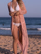 Long Crochet Beach Cover up Robe Tunics for Beach