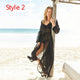 Long Crochet Beach Cover up Robe Tunics for Beach