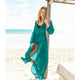 Long Crochet Beach Cover up Robe Tunics for Beach