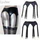 Women Knee Leg Garter Belt Black PVC Leather Leg Ring Suspender Intimates