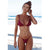 Solid Bikini Set Push-up Unpadded Bra Swimsuit Swimwear