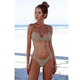 Solid Bikini Set Push-up Unpadded Bra Swimsuit Swimwear