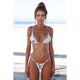 Solid Bikini Set Push-up Unpadded Bra Swimsuit Swimwear