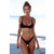 Solid Bikini Set Push-up Unpadded Bra Swimsuit Swimwear