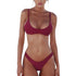 Solid Bikini Set Push-up Unpadded Bra Swimsuit Swimwear