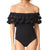 One Piece Ruffle Swimwear Female One-Piece Suits