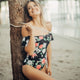 One Piece Ruffle Swimwear Female One-Piece Suits