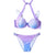 Push Up Two-Piece Suit Swimwear Gradient Color Beachwear