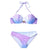 Push Up Two-Piece Suit Swimwear Gradient Color Beachwear