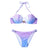 Push Up Two-Piece Suit Swimwear Gradient Color Beachwear