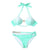 Push Up Two-Piece Suit Swimwear Gradient Color Beachwear