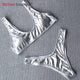 Sexy Bikini Set Swimwear Women Golden Silver Swimsuit
